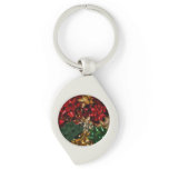 Christmas Bows Colorful Festive Holiday Keychain