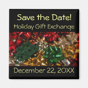 Christmas Bows Colorful Festive Holiday Magnet