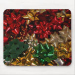 Christmas Bows Colorful Festive Holiday Mouse Pad