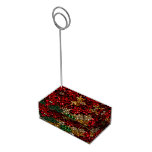 Christmas Bows Colorful Festive Holiday Place Card Holder