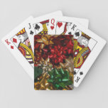 Christmas Bows Colorful Festive Holiday Playing Cards