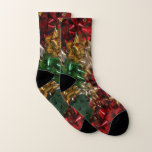 Christmas Bows Colorful Festive Holiday Socks