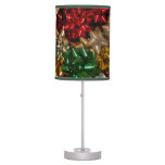 Christmas Bows Colorful Festive Holiday Table Lamp