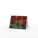 Christmas Bows Colorful Festive Holiday Thank You Card