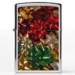 Christmas Bows Colorful Festive Holiday Zippo Lighter