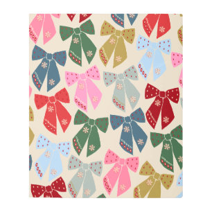 Christmas Bows Coquette Metal Print