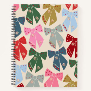 Christmas Bows Coquette Notebook
