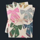 Christmas Bows Coquette Wrapping Paper Sheets<br><div class="desc">Christmas Bows - Coquette Ribbons.</div>