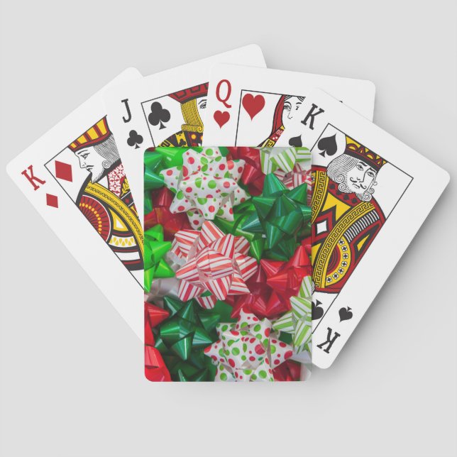 Christmas Bows Poker Cards (Back)