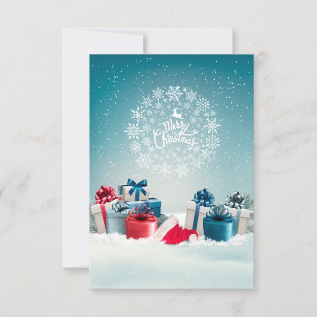 Christmas Box Thank You Card (Front)