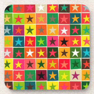 christmas boxed stars beverage coaster