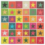 christmas boxed stars fabric