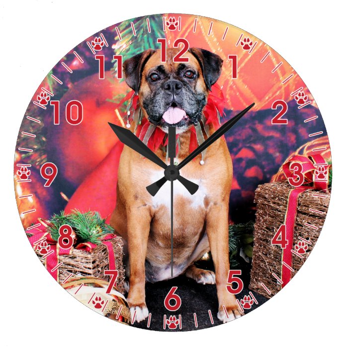 Christmas   Boxer   Ava Wall Clocks