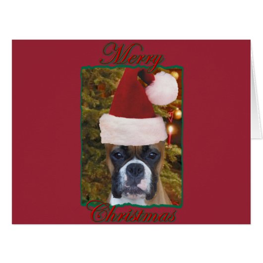 Christmas Boxer dog (Front Horizontal)