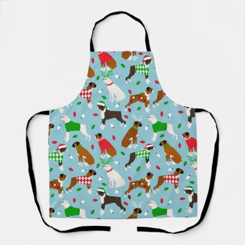 Christmas Boxer Dog Apron