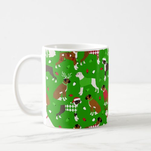 Christmas Boxer Dog Coffee Mug