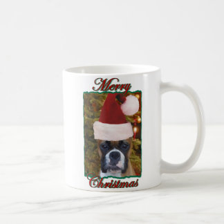 Christmas boxer dog mug