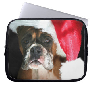 Christmas Boxer dog Neoprene Laptop Sleeve