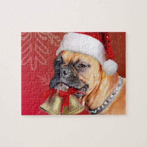 Christmas Boxer dog puzzle