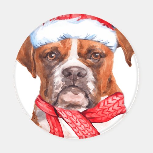 Christmas Boxer Dog Xmas Animals Lover Pet Owner Coaster Set