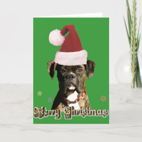 Christmas boxer greeting card