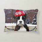 boxer christmas pillow