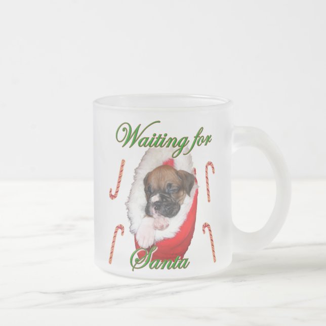 Christmas boxer puppy mug (Right)