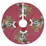 Christmas Boxer Puppy Tree Skirt