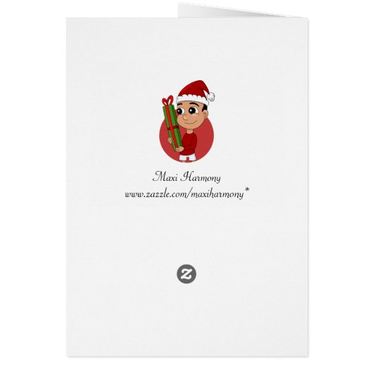 Christmas boy cartoon (Back)