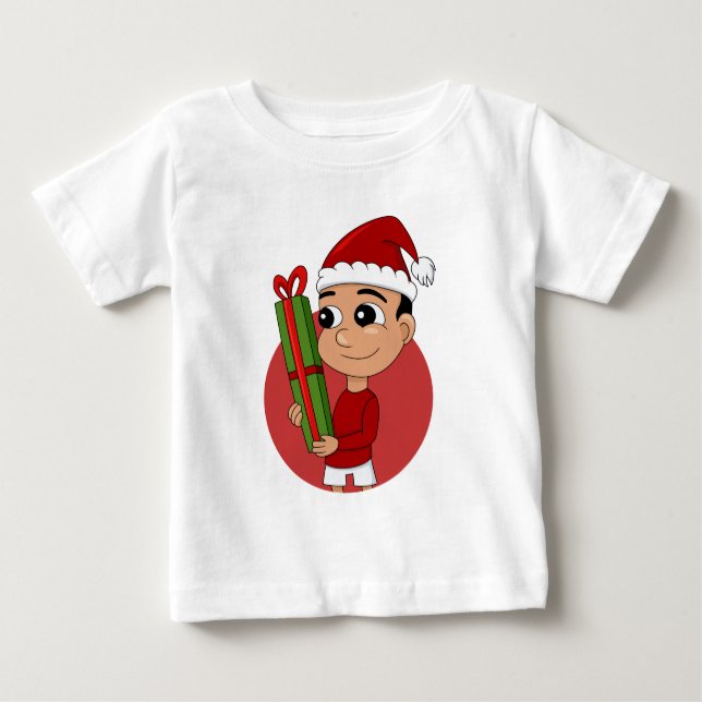 Christmas boy cartoon baby T-Shirt (Front)