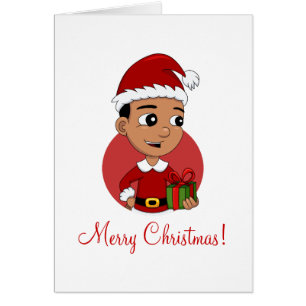 Christmas boy cartoon cards