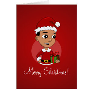 Christmas boy cartoon cards