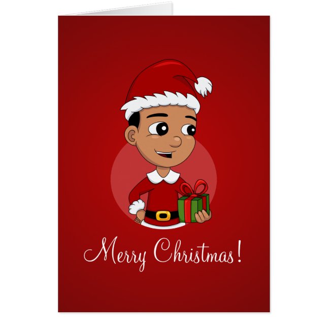 Christmas boy cartoon cards (Front)