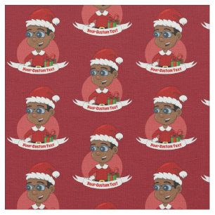Christmas boy cartoon fabric