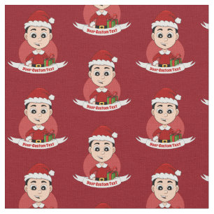 Christmas boy cartoon fabric