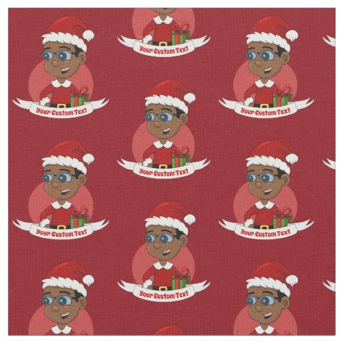 Christmas boy cartoon fabric