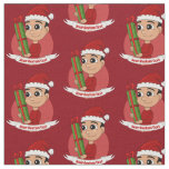 Christmas boy cartoon fabric