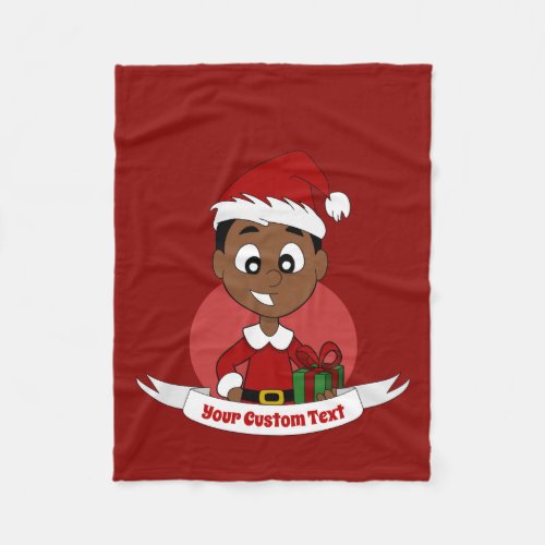 Christmas boy cartoon fleece blanket