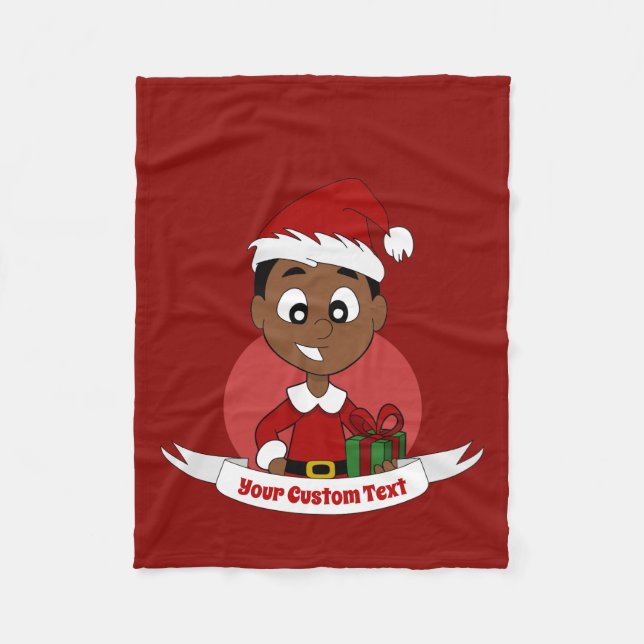 Christmas boy cartoon fleece blanket (Front)