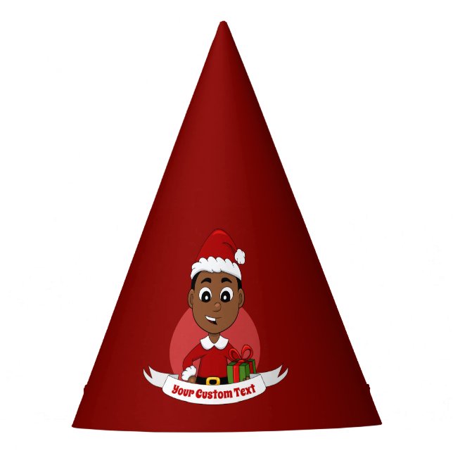 Christmas boy cartoon party hat (Front)