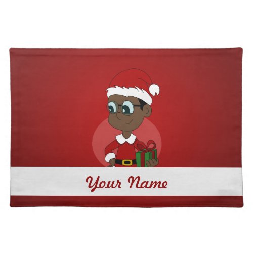 Christmas boy cartoon placemat