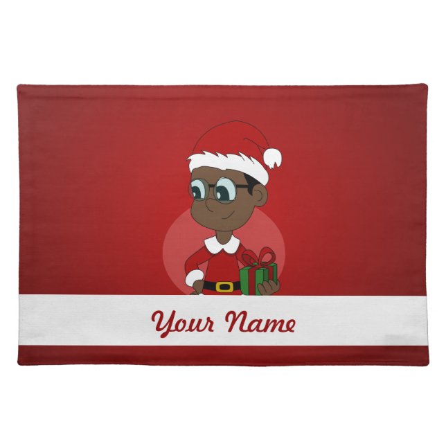 Christmas boy cartoon placemat (Front)
