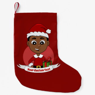 Christmas boy cartoon small christmas stocking