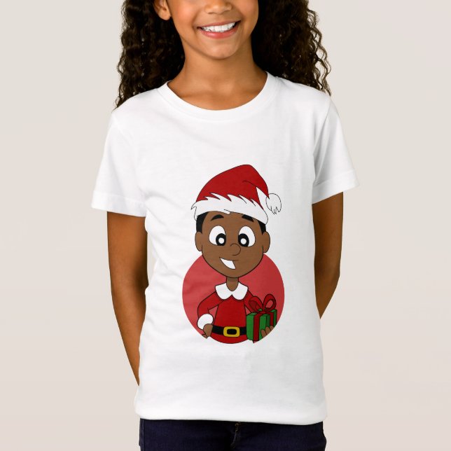 Christmas boy cartoon T-Shirt (Front)