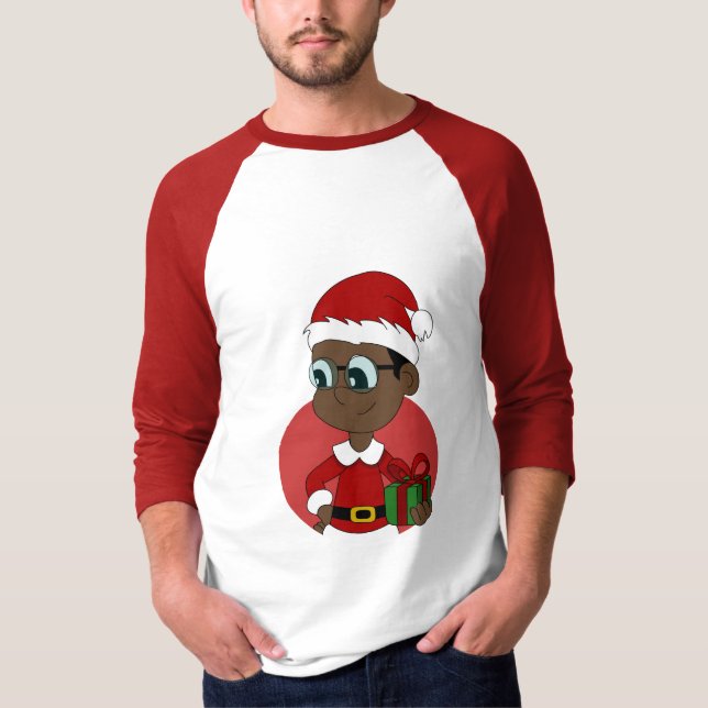Christmas boy cartoon T-Shirt (Front)