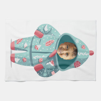 Christmas Boy Face Personalized Kitchen Towel
