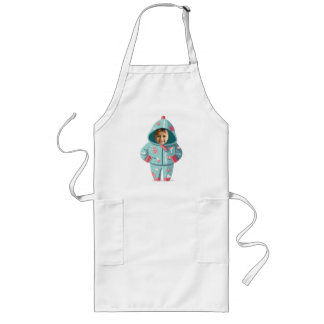 Christmas Boy Face Personalized Long Apron