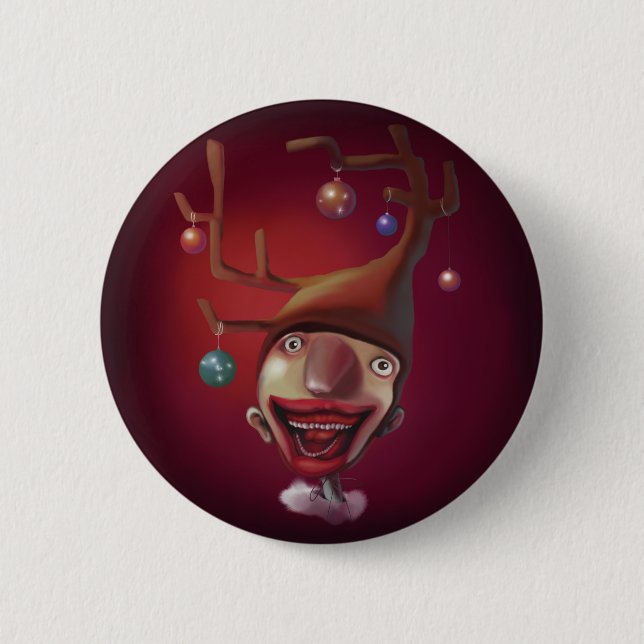 Christmas boy pinback button (Front)