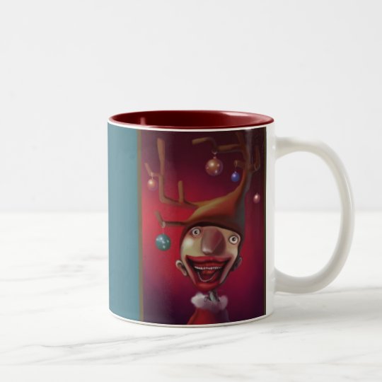 Christmas boy Two-Tone coffee mug