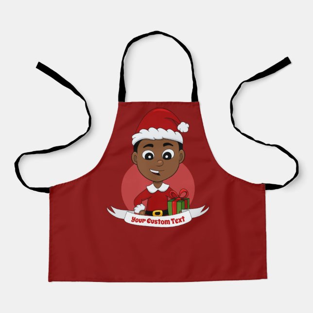 Christmas boy with a red hat apron (Front)